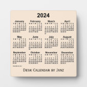 2024 Yellow Desk Calendar by Janz Plak フォトプラーク (正面)