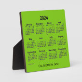 2024 Yellow Green Desk Calendar by Janz フォトプラーク (正面)