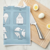 2025おもしろいカレンダー キッチンタオル (四つ折り)