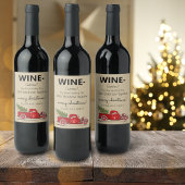 2025おもしろいワイングルー一緒に赤いトラック私たちを保持 ワインラベル