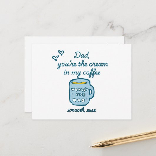 2025おもしろい年の父の日 ポストカード (正面/裏面インサイチュ)