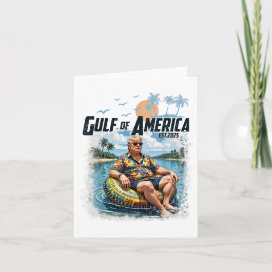 2025おもしろい年アメリカ湾トランプ湾 カード (正面)