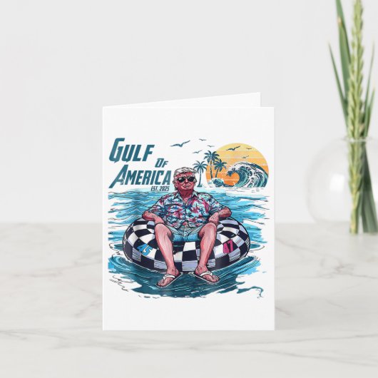 2025おもしろい年アメリカ湾トランプ湾 カード (正面)