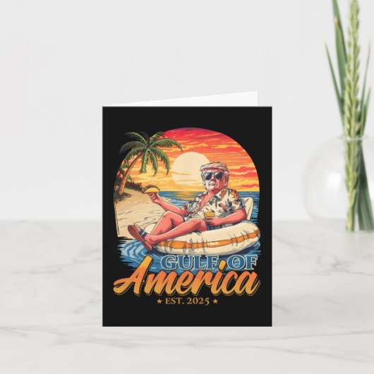 2025おもしろい年アメリカ湾トランプ湾 カード (正面)