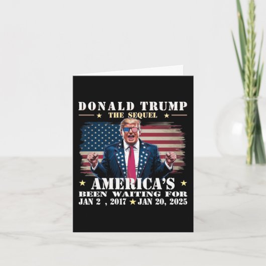 2025おもしろい年ドナルド・トランプ大統領就任式の日 カード (正面)