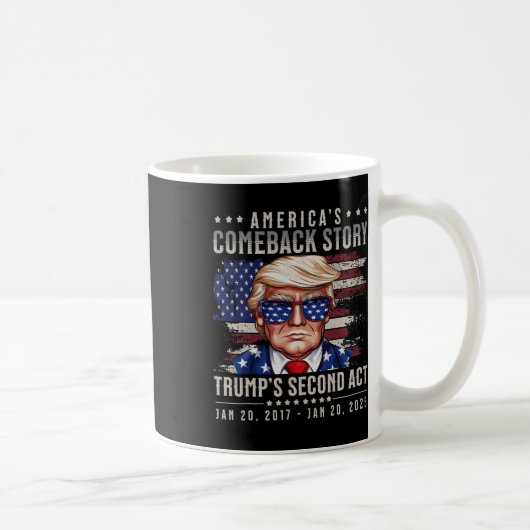 2025おもしろい年ドナルド・トランプ大統領就任式の日 コーヒーマグカップ (右)