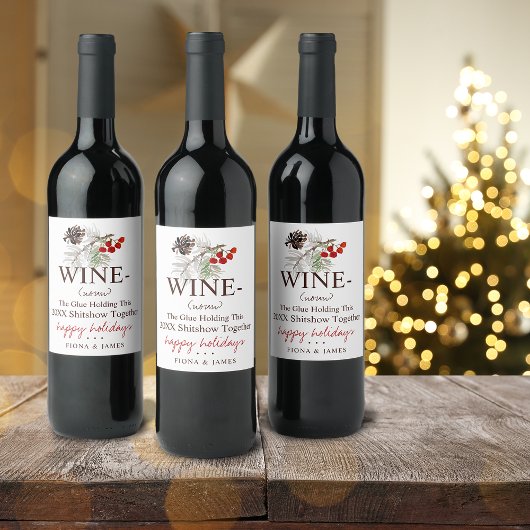 2025おもしろい年ワインの接着剤が私たちを一緒に緑を保持 ワインラベル