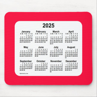 2025さくらんぼレッドカレンダーby Janz Mouse pad マウスパッド