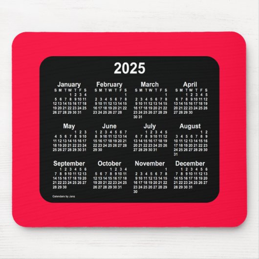 2025さくらんぼ赤ネオンカレンダーby Janz Mouse pad マウスパッド (正面)