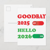 2025さようなら 2026こんにちは トグルカードデザイン シーズンポストカード (正面/裏面)