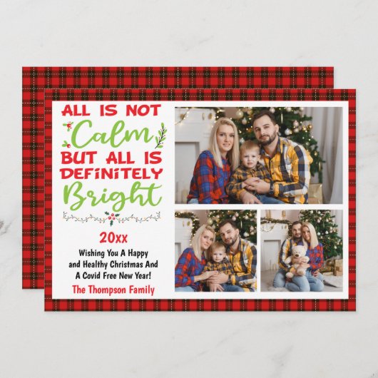 2025すべて穏やかではないが、すべて明るい、3枚の写真 シーズンカード (正面/裏面)