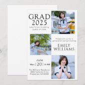 2025の卒業生のためのオリジナル＆スタイリッシュな招待状を作成しよう 招待状 (正面/裏面)