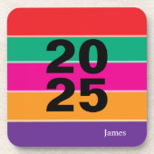 2025はっきりしたカラフル行 コースター (正面)