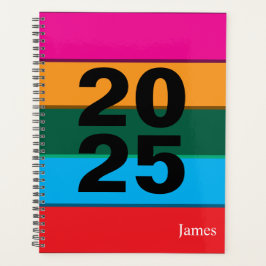 2025はっきりしたカラフル行 プランナー手帳