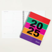 2025はっきりしたカラフル行 プランナー手帳 (ディスプレー)