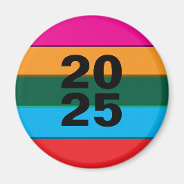 2025はっきりしたカラフル行 マグネット