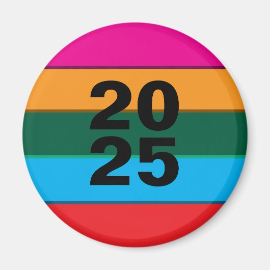 2025はっきりしたカラフル行 マグネット (正面)