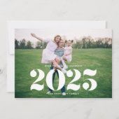 2025はっきりしたタイポグラフィ写真新年 シーズンカード (正面)