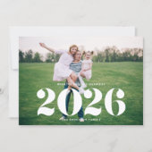 2025はっきりしたタイポグラフィ写真新年 シーズンカード (正面)