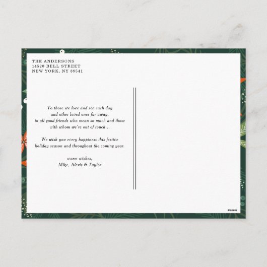 2025はっきりしたタイポグラフィ写真新年 シーズンポストカード (裏面)