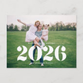 2025はっきりしたタイポグラフィ写真新年 シーズンポストカード (正面)