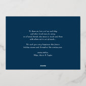 2025はっきりしたタイポグラフィ写真新年 箔シーズンカード (裏面)