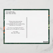 2025はっきりしたタイポグラフィ縦型写真新年 箔シーズンポストカード (裏面)