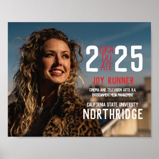 2025はっきりした年モダン写真卒業クラス ポスター (正面)