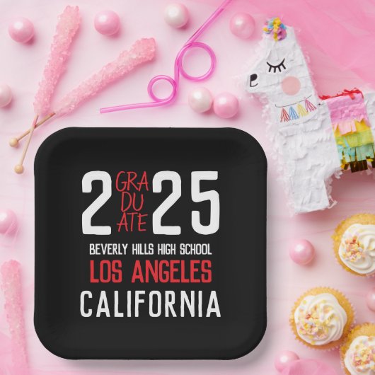 2025はっきりした年モダン級 ペーパープレート (パーティー)