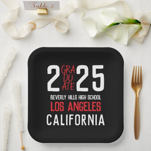 2025はっきりした年モダン級 ペーパープレート (ウェディング)