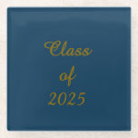 2025または202Xコースターのクラス ガラスコースター<br><div class="desc">クラス2025デザインのクラスは、年を編集できる。</div>