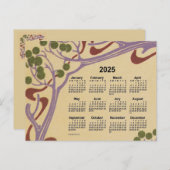 2025アールヌーボーミニカレンダーby Janz シーズンポストカード (正面/裏面)