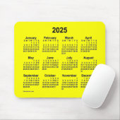2025イエローカレンダーby Janz Mouse pad マウスパッド (マウス)