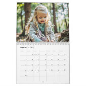 2025エレガントとモダンカスタム家族の写真 カレンダー (2月 2027)
