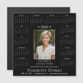 2025エレガントカスタム年の磁気ビジネスカレンダー/Blk (正面/裏面)