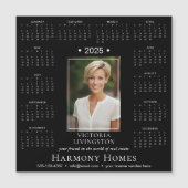2025エレガントカスタム年の磁気ビジネスカレンダー/Blk (正面)
