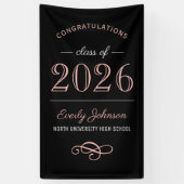2025エレガントバラ金ゴールドブラックカスタム卒業 横断幕 (縦)