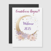 2025エレガント年かわいいパーティの招待状カード (正面/裏面)