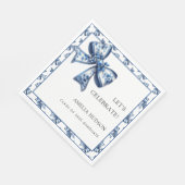 2025エレガント年の青フローラ弓クラス スタンダードランチョンナプキン (角)