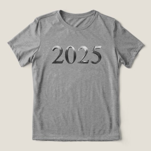 2025エレガント年フェイクに銀号がハッピーニューイヤー トライブレンドＴシャツ (デザイン正面)