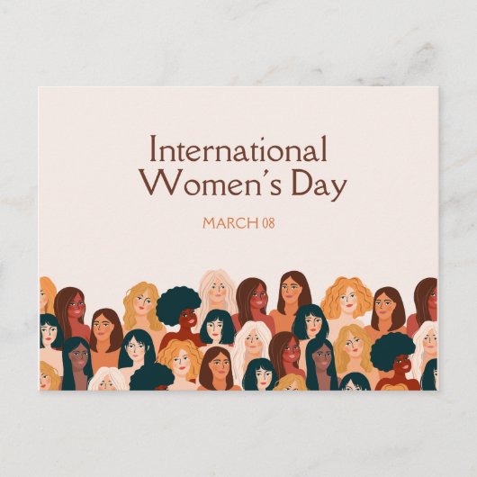 2025エレガント年ベージュ女子デー ポストカード (正面)
