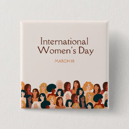 2025エレガント年ベージュ女子デー 缶バッジ