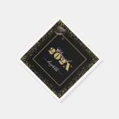 2025エレガント年金ゴールド卒業クラス名前をカスタムする スタンダードカクテルナプキン (角)
