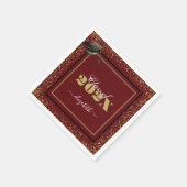 2025エレガント年金ゴールド卒業クラス名前をカスタムする スタンダードカクテルナプキン (角)