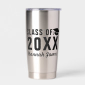 2025カスタムはっきりした年モダン卒業のクラス 保温保冷タンブラー (左面)