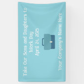 2025カスタム年に息子や娘を連れて働く 横断幕 (縦)