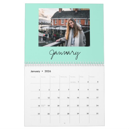 2025カスタム年の家族の写真が自分の写真を作成 カレンダー (1月 2026)