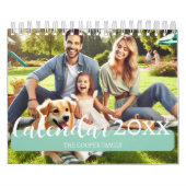 2025カスタム年の家族の写真のスクリプモダントカレンダー カレンダー (カバー)