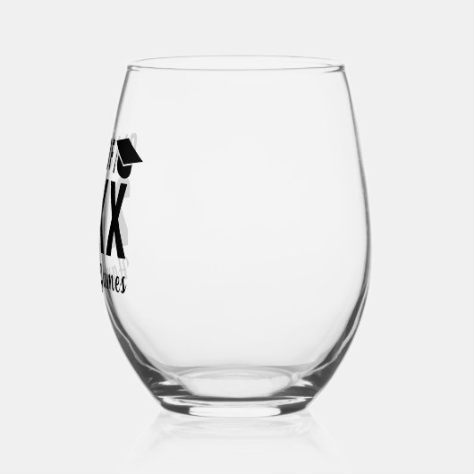 2025カスタム年はっきりした卒業パーティーの黒組 ステムなしワイングラス (左)