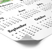 2025カスタム年フォトコラージモノグラムファミリーカレンダー ポスター (角)